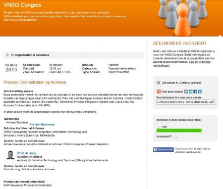 My session at the VNSG Congres 2013